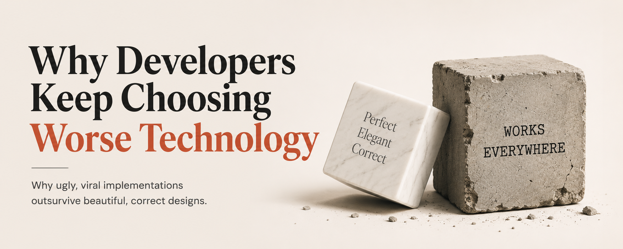 Why Developers Keep Choosing Worse Technology